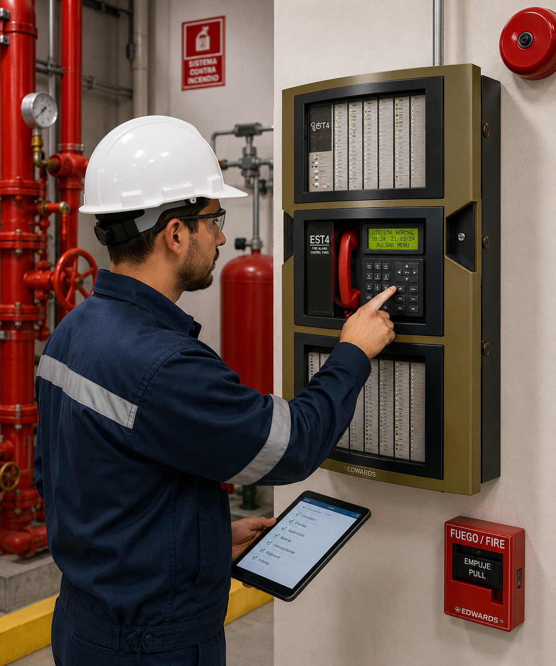 Mantenimiento panel de detección EST4 Mantenimiento panel de detección EST4